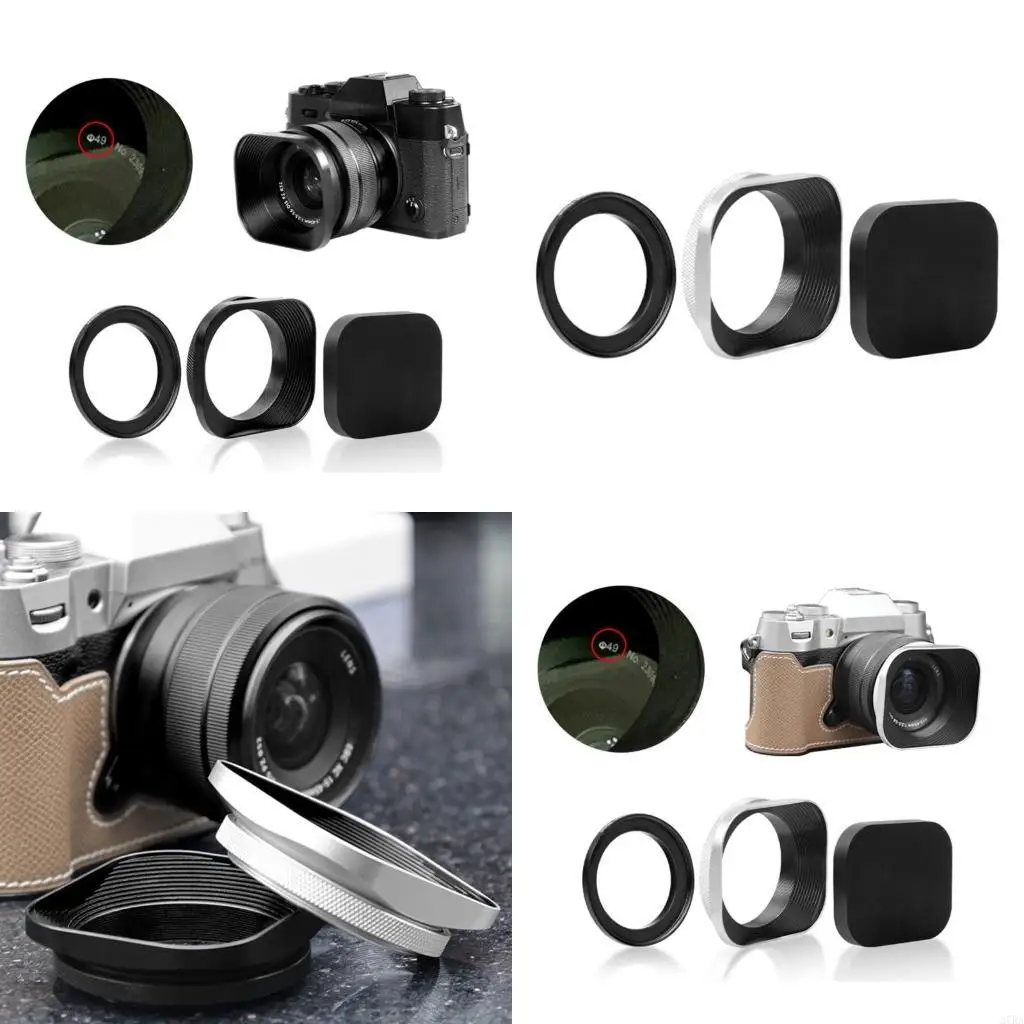 27RA MLens Hood Collection Aluminum Lens Cover Lens Shade Block Unwanted Lights