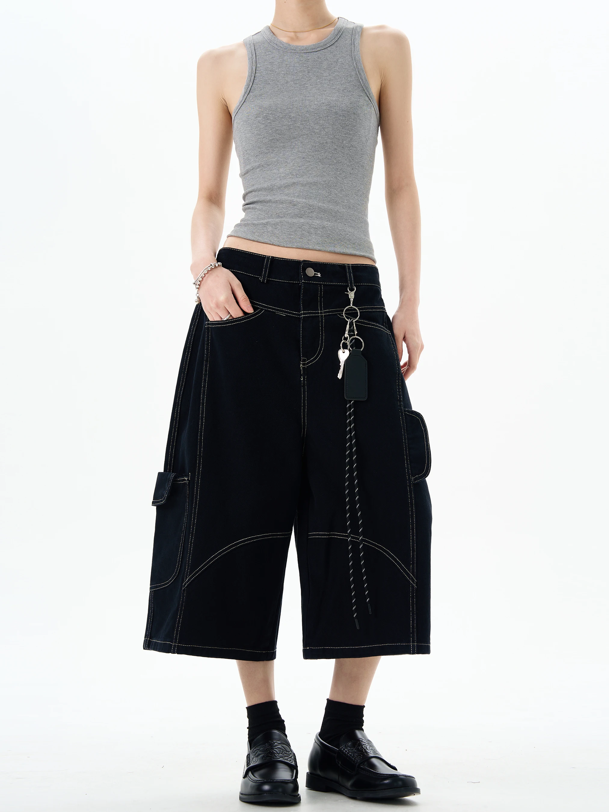 

Мужская и женская рабочая одежда в американском стиле ретро, джинсовые джинсы с высокой талией и широкими штанинами, хлопковые молодежные повседневные джинсы...