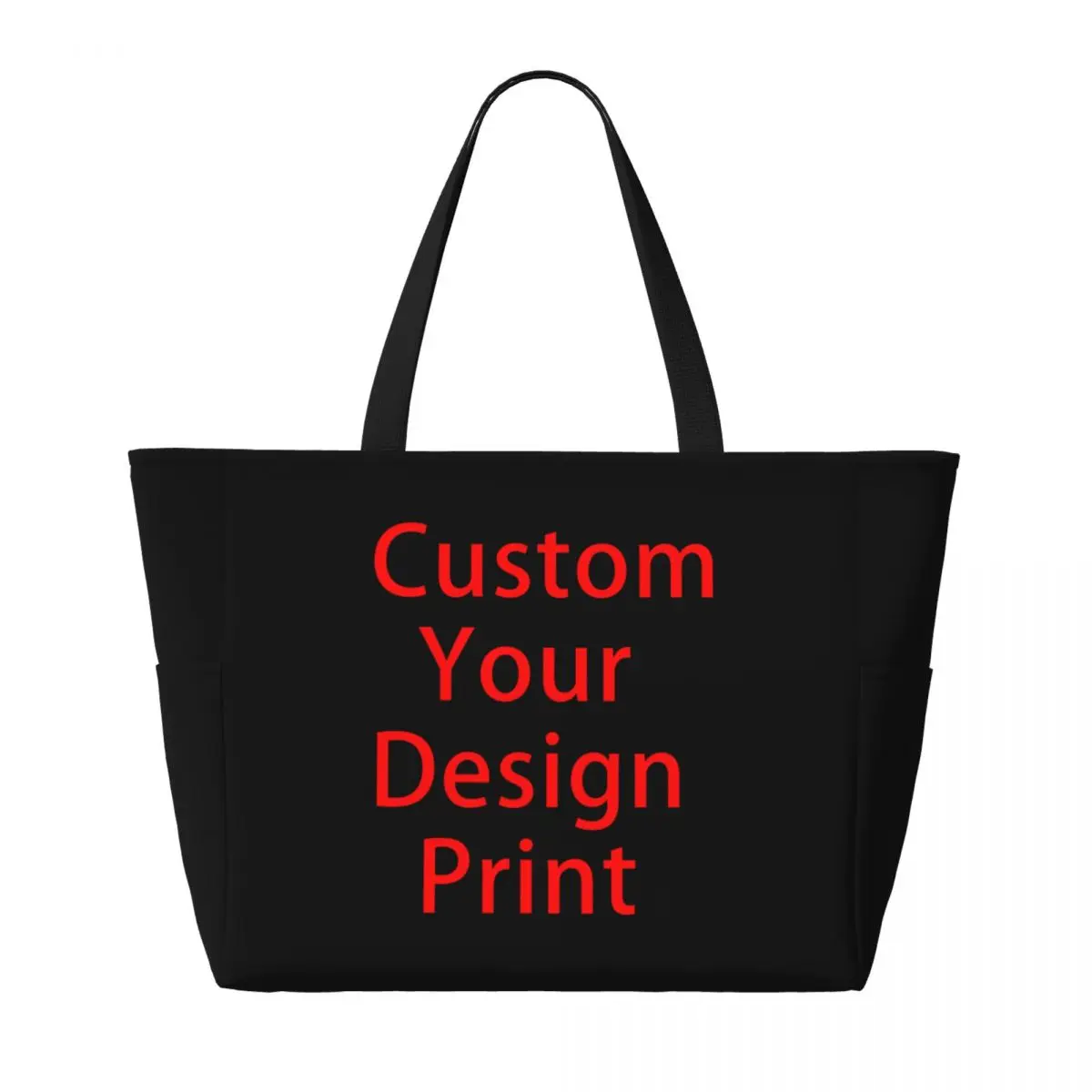 Custom Custom Your Design Travel Tote Bag Women Large Capacity Customized Printed Grocery Shoulder Shopper Bags