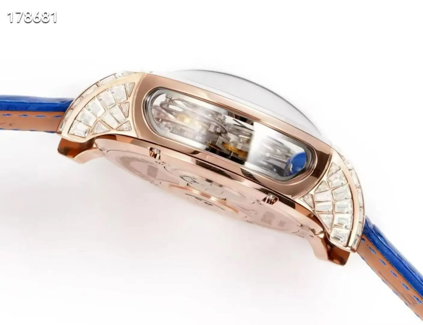 ساعة ميكانيكية للرجال من Celestial Tourbillon ساعة دقيقة عالية الجودة من زجاج الياقوت الماسي الملون