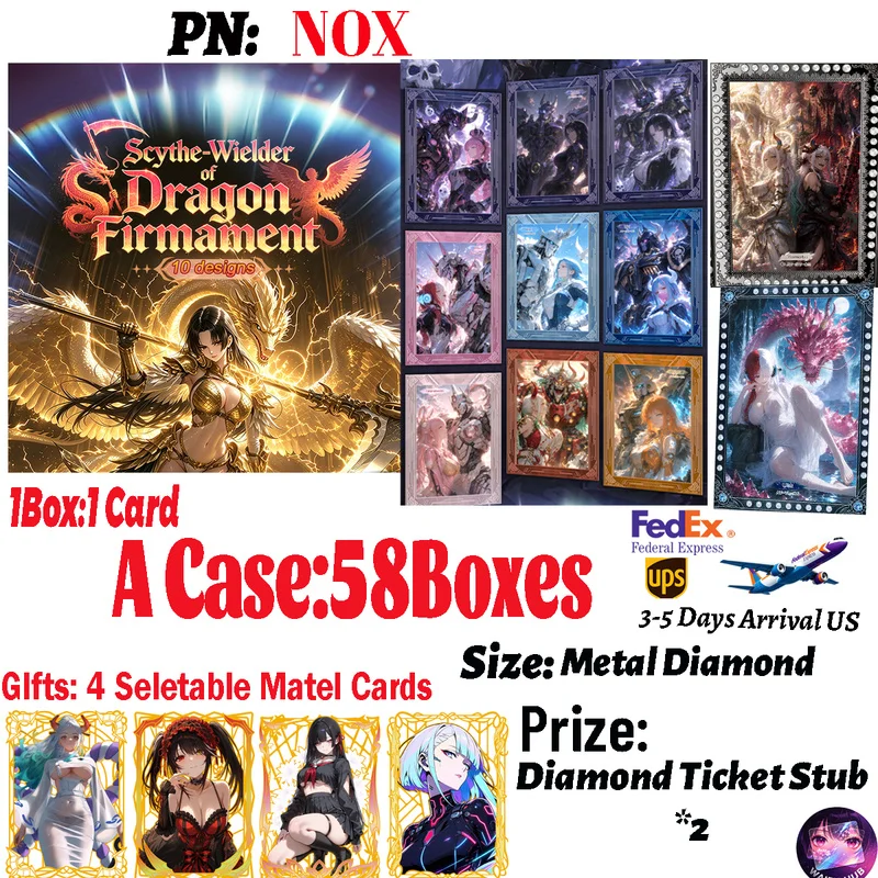 NOX One Piece Metal Diamond Trading Collectible Cards Waifu Goddess Nami Boa Uta Anime Hobby Collection Wholesale Birthday Gifts