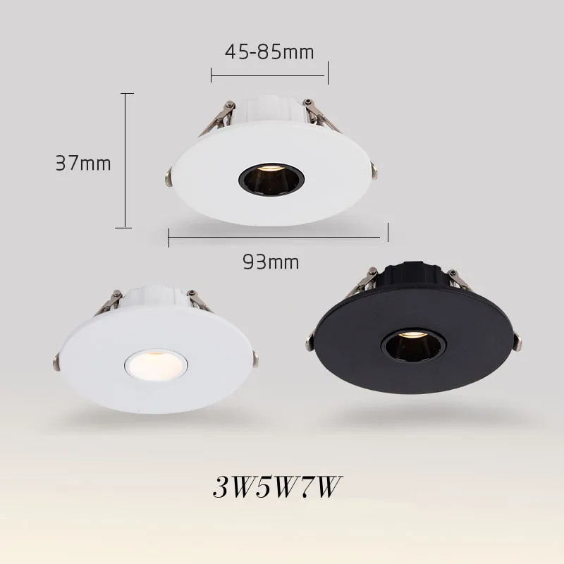 Focus LED spotlight Small Angle 3°8°15° Teahouse atmosphere ceiling light Museum wine cabinet lighting 3W5W7W 110V/220V