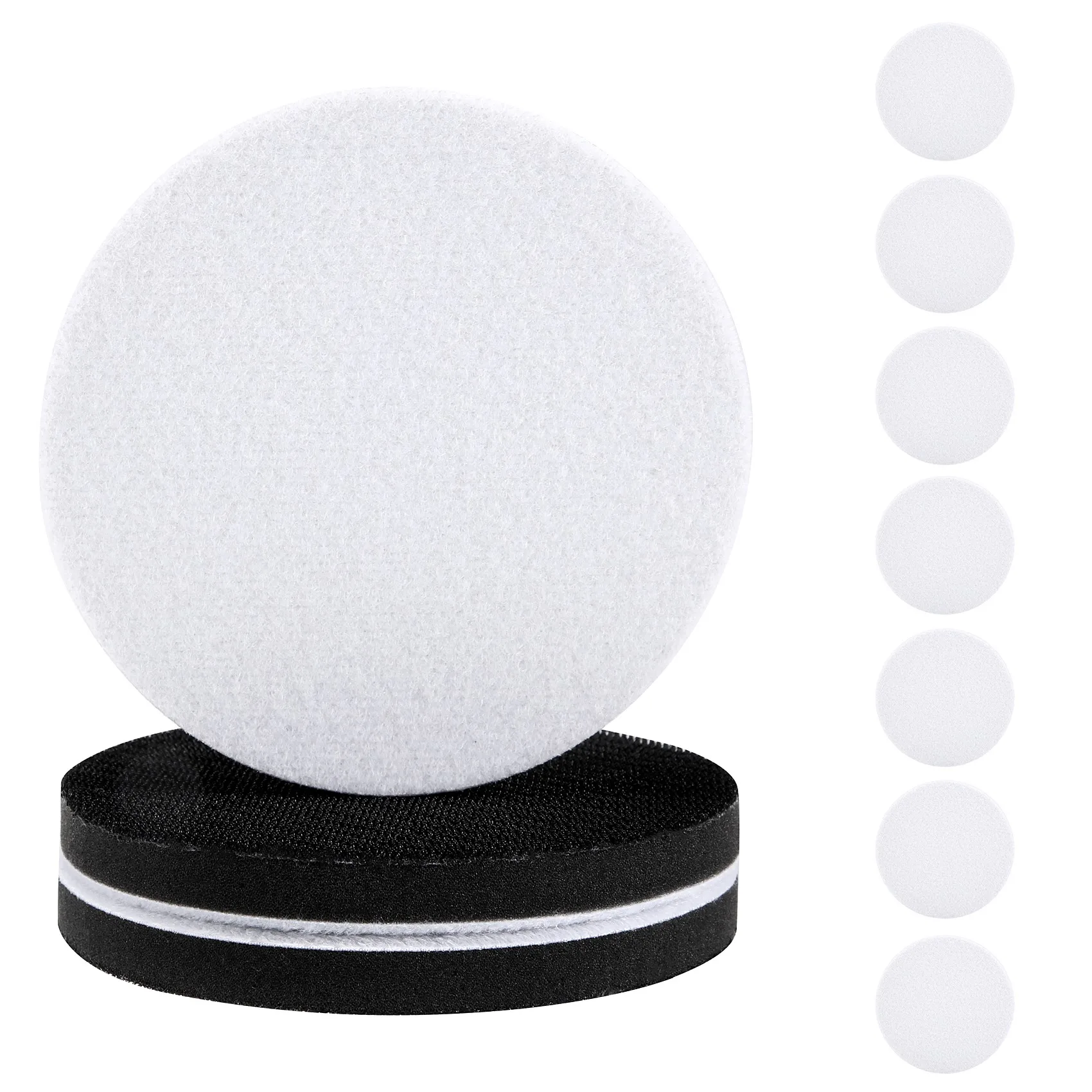 ABHU 10 Pieces 5In Soft Density Foam Interface Pad Hook And Loop Foam Sanding Pads 125Mm Sponge Cushion Buffering Backing Pad