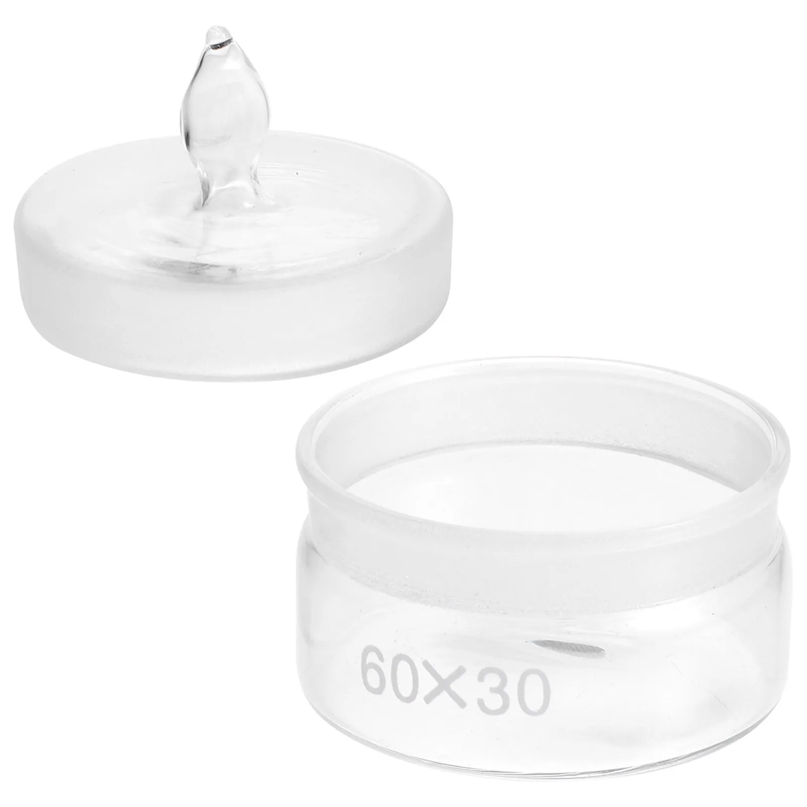 

1Pcs Glass Weighing Bottle 60 X 30Mm Specific Gravity Bottle Lab Sealing Container for Solid Sample Measurement