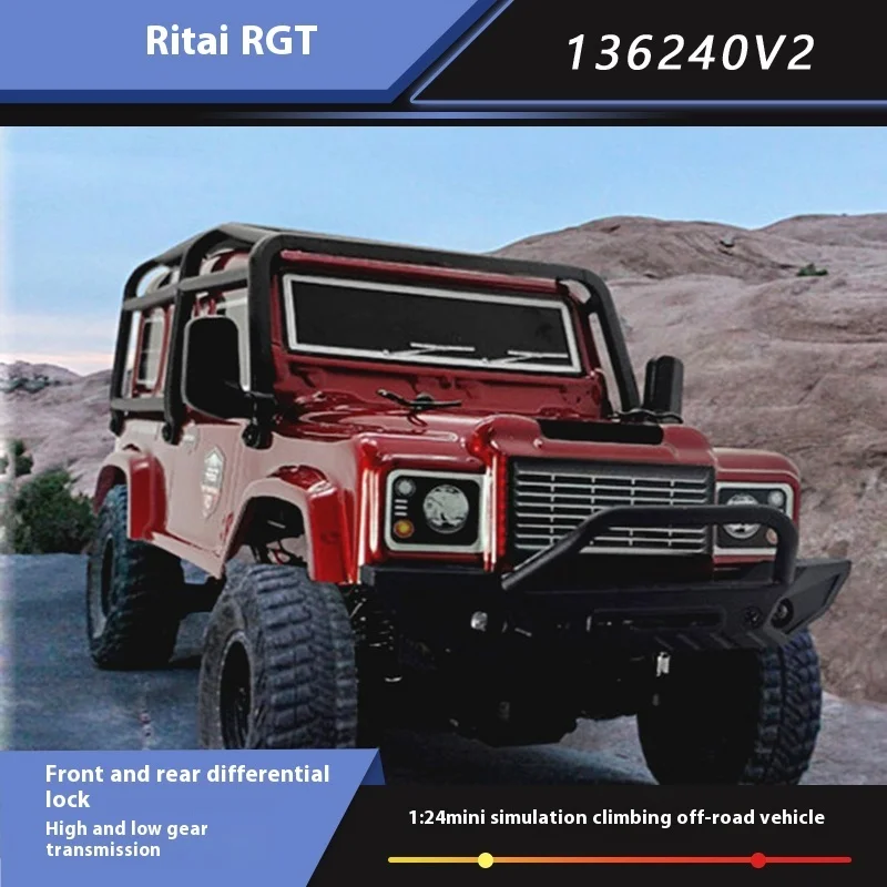 

RGT 1/24 136240 V2 радиоуправляемый автомобиль внедорожный 4x4 мини-симулятор альпинистский автомобиль электрический пульт дистанционного управления радиоуправляемые автомобили игрушка RTR подарок на Новый год