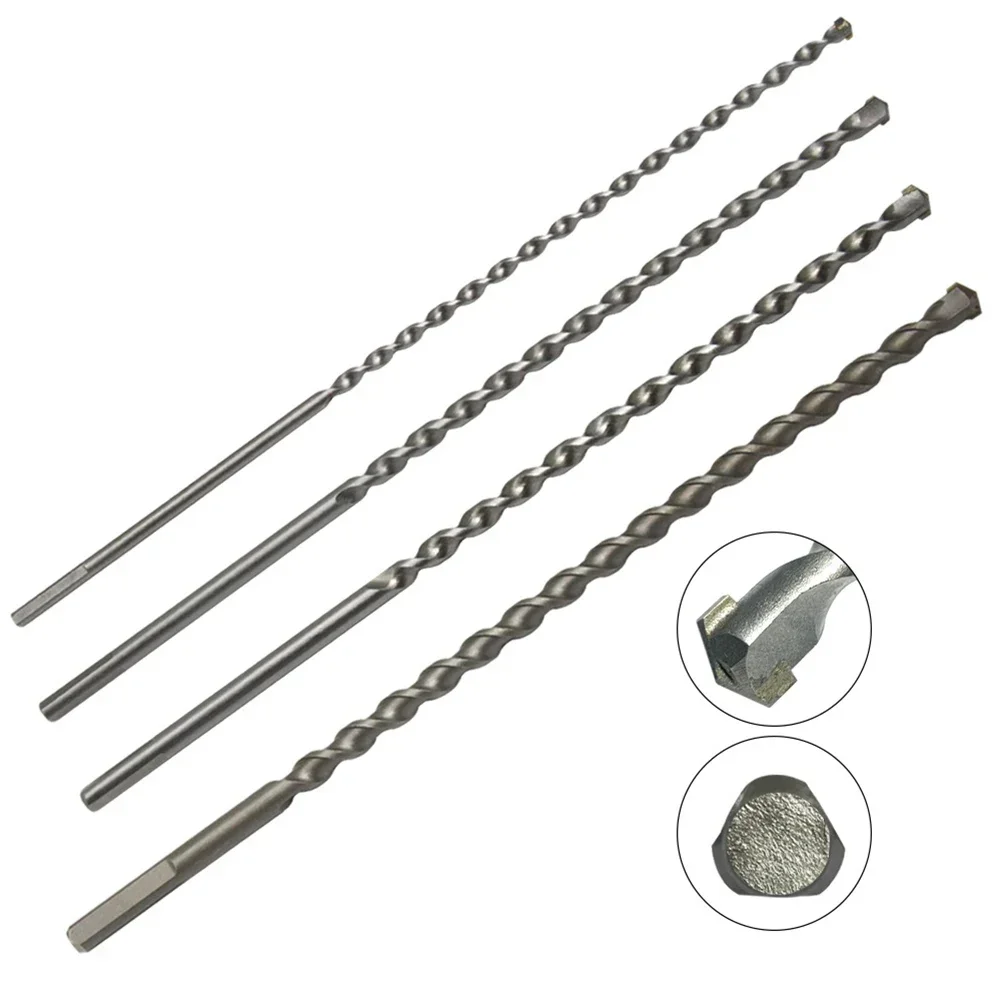 

300mm Long Masonry Concrete Impact Drill Bit Triangle Shank Spiral Drilling Bits For Penetrating The Wall Power Tool