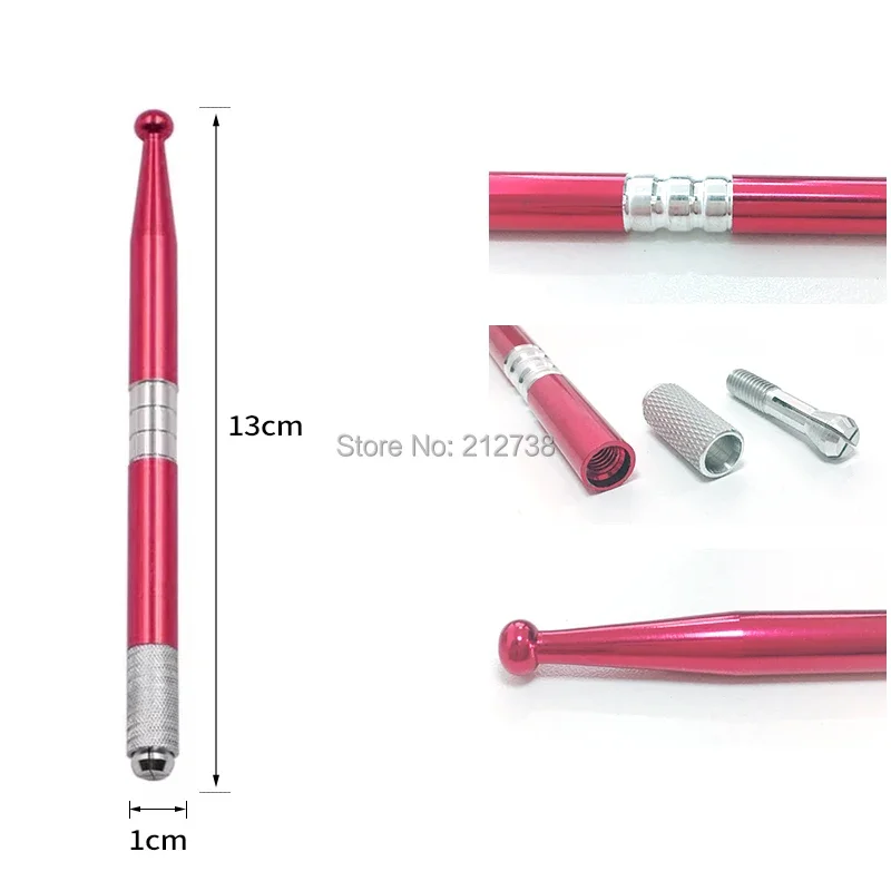 5Pcs Aluminium Microblading Pen Lightweight Manual Microblade Needle Holder Caneta Tebori Microblading Eyebrow Tattoo Pen