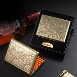 New high-quality 10cm extended cigarette case  for 20 pcs Men's cigarette case Creative retro bronze cigarette box