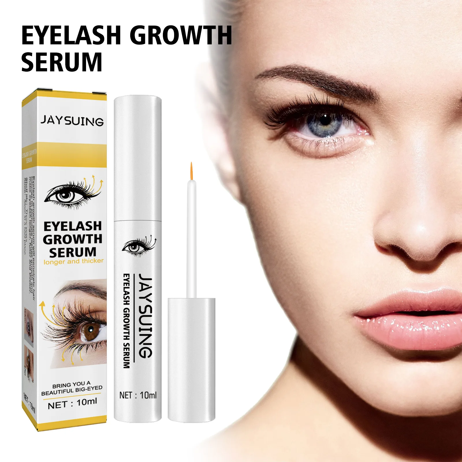 

Jaysuing Eyelashe Essence Black Curly Long Thick Gentle Eyelashe Essence Natural Beautiful Moisturizing Curling Eyes Lash Lift