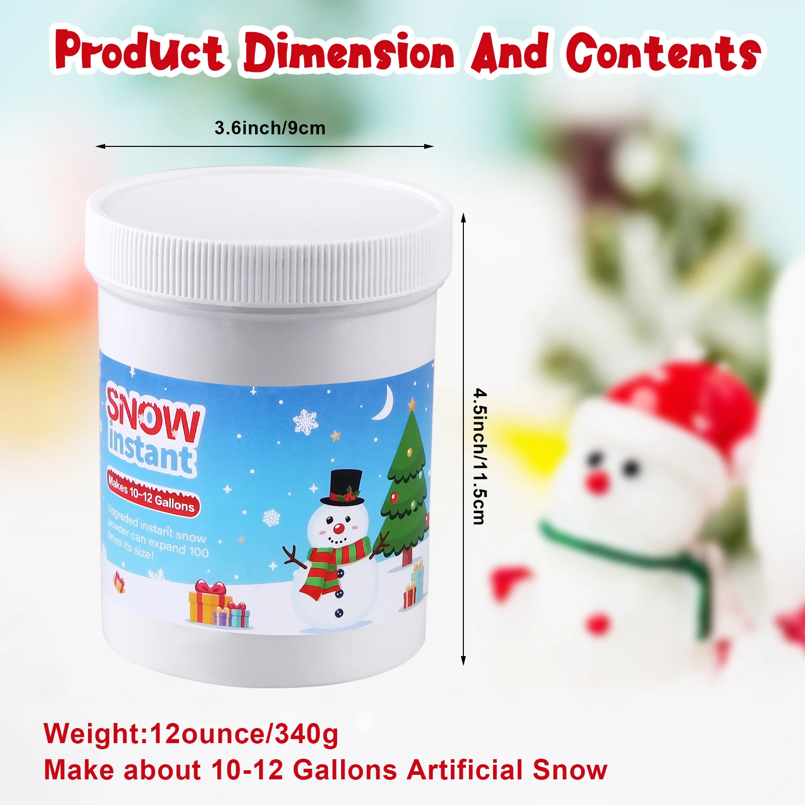 Instant Snow Fake Snow Powder Makes 12 Gallons Of Artificial Snow Instant Snow Powder Instant Snow Packets Magic Snow For Winter