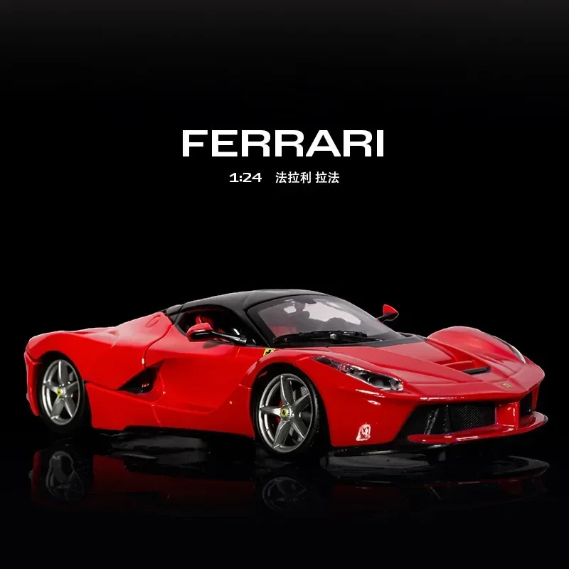 Модель спортивного автомобиля Bburago 1/24 Ferrari Laferrari, модель автомобиля из сплава под давлением, Модель гоночного автомобиля Laferrari, детская игрушка в подарок