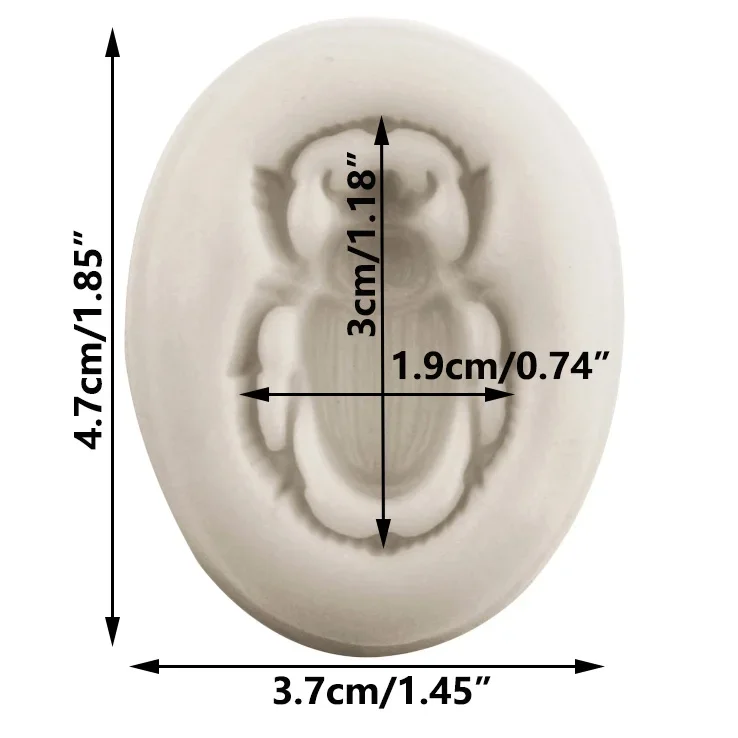 Beetle Silicone Mold Insect Cupcake Topper Fondant Molds DIY Baking Cake Decorating Tools Chocolate Gumpaste Clay Resin Moulds