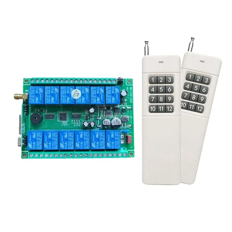 12 Channel Multifunction Relays Module 433MHz Frequency -105dBm Remote Control Switches Relays Module for Industrial Dropship