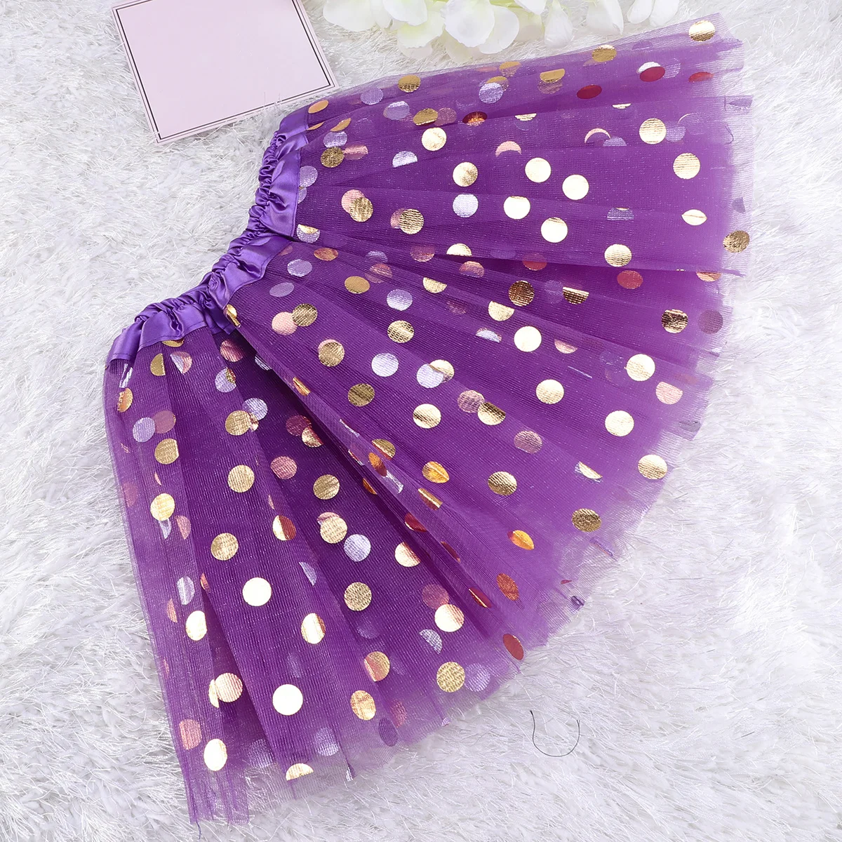 

Purple Layered Tutu Skirt Girls Tulle Dotted Sequin Ballet Dance Party Birthday Holiday Skirts Skirts for Girls