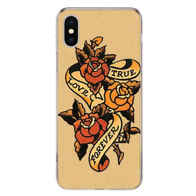 Sailor Jerry Tattoo Phone Case For Apple iPhone 11 12 13 14 15 16 Pro Max 7 X XS 8 Plus + Mini SE Customized Print Soft Cover Fo