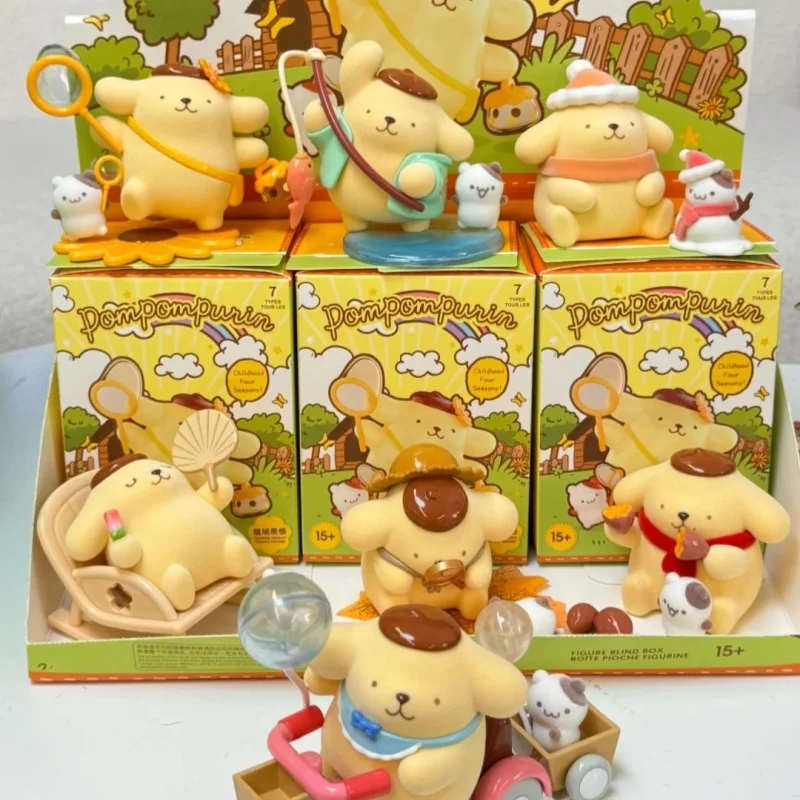 

Pudding Dog Childhood Four Seasons Series Blind Box Guess Bag Original Toys Doll Cute Anime Figure Ornaments Mysterious Gift