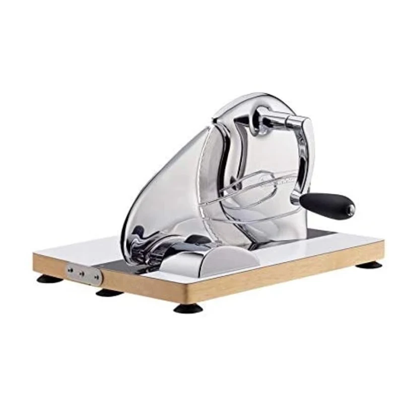Manual Bread Slicer, Classic Hand Crank Home Bread Slicer (Silver) 11.75 Inch by 8 Inch Bread/Sausage/Cheese/Vegetables