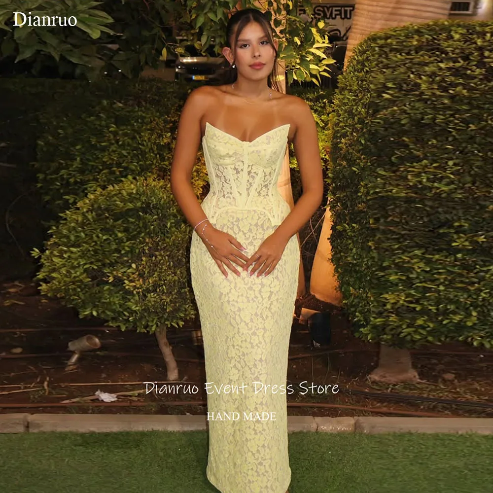 

Dianruo Кружевные вечерние платья русалки с аппликацией Vestidos De Novia с вырезом в форме сердца Vestidós Casamento Madrinha по индивидуальному заказу