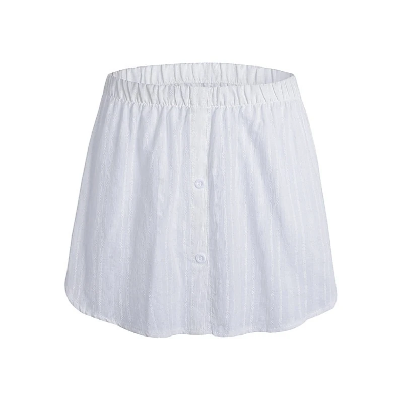 女性シャツブラウスエクステンダーレイヤリングフェイクトップミニスカート偽ヘムライン分割アンスコブラウスエクステンダー