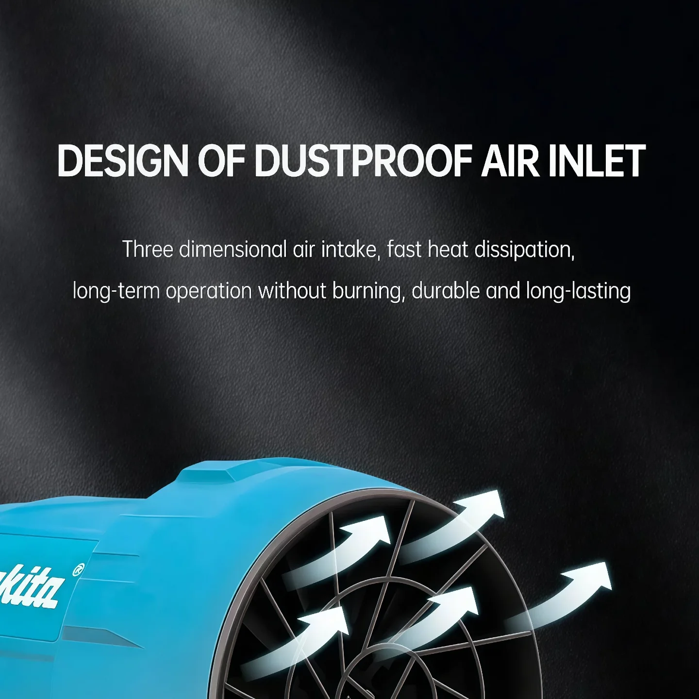 ماكيتا منفاخ عنيف توربو مروحة نفاثة 30000 دورة في الدقيقة منفضة هواء كهربائية سرعة الرياح توربو قابلة للشحن مع أداة تنظيف السيارة الخفيفة #3