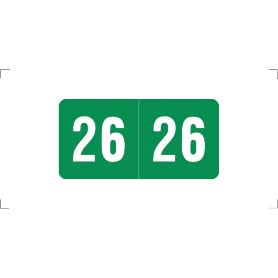 ملصقات سنة صغيرة لعام 2026 باللون الأخضر متوافقة مع سلسلة Smead ETS Doctor Stuff 2026 ملصقات مخططة ملصقات سنة مصنوعة من الولايات المتحدة الأمريكية لنهاية Ta