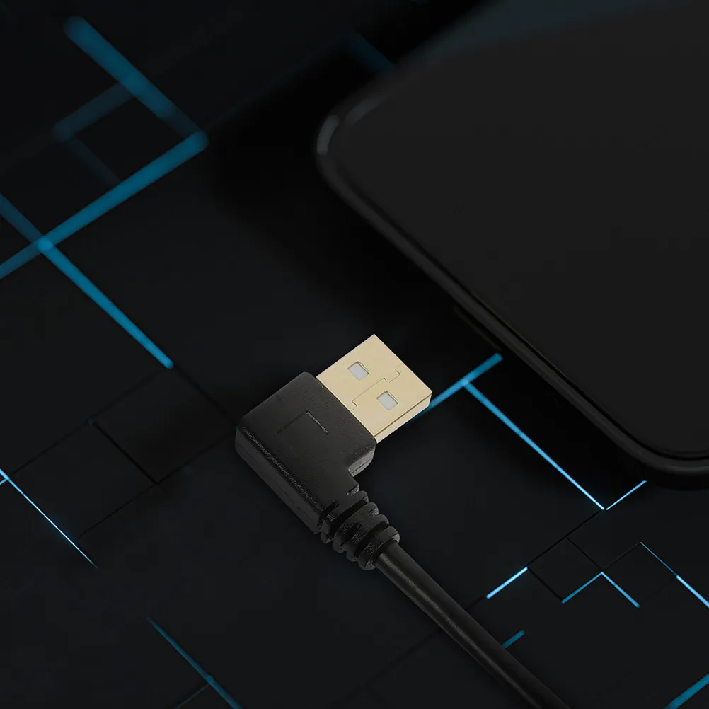 

USB-кабель с прямым углом разъема Micro USB, 2 шт., короткий, для быстрой зарядки и передачи данных, компактный дизайн, предотвращает повреждения