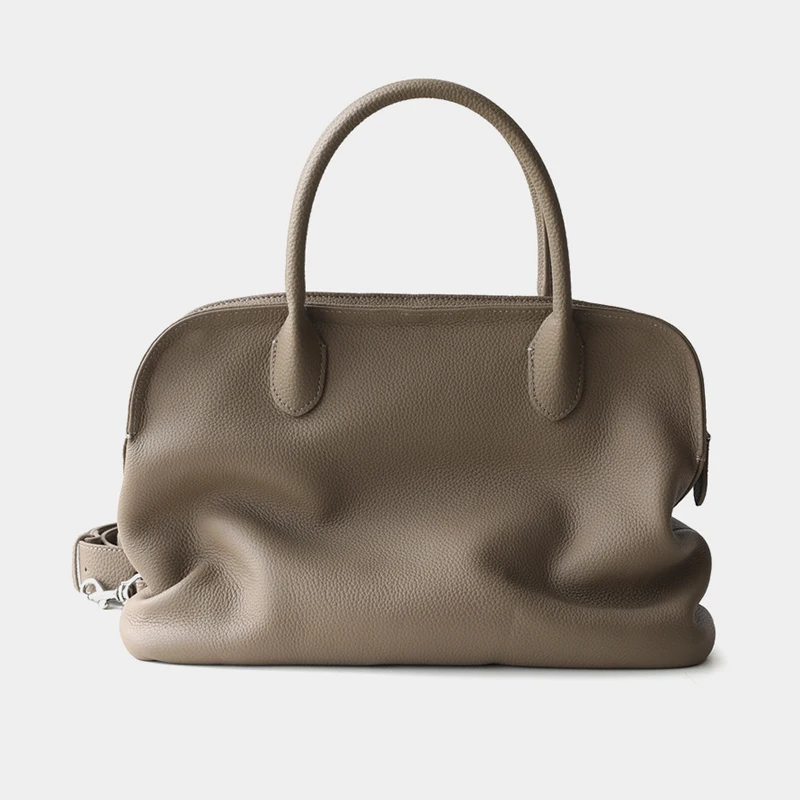 Borse tote in vera pelle conchiglia per donna Borsa e portamonete di design di lusso 2025 Novità in tracolla a spalla morbida in pelle bovina vintage