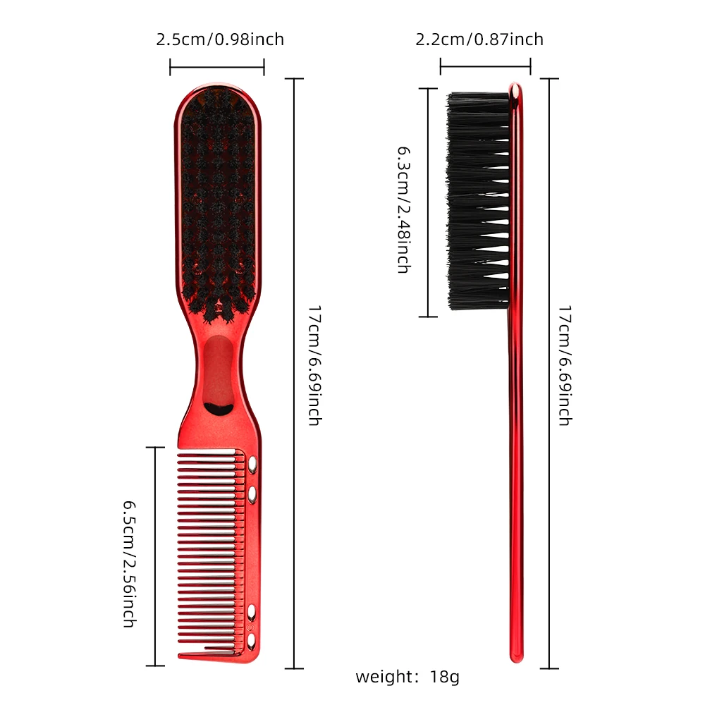 8 color Barber Beard Comb Two-sided Men\'s Shaving Brush Beard Brushes Salon Hairdressing Hair Styling Tool