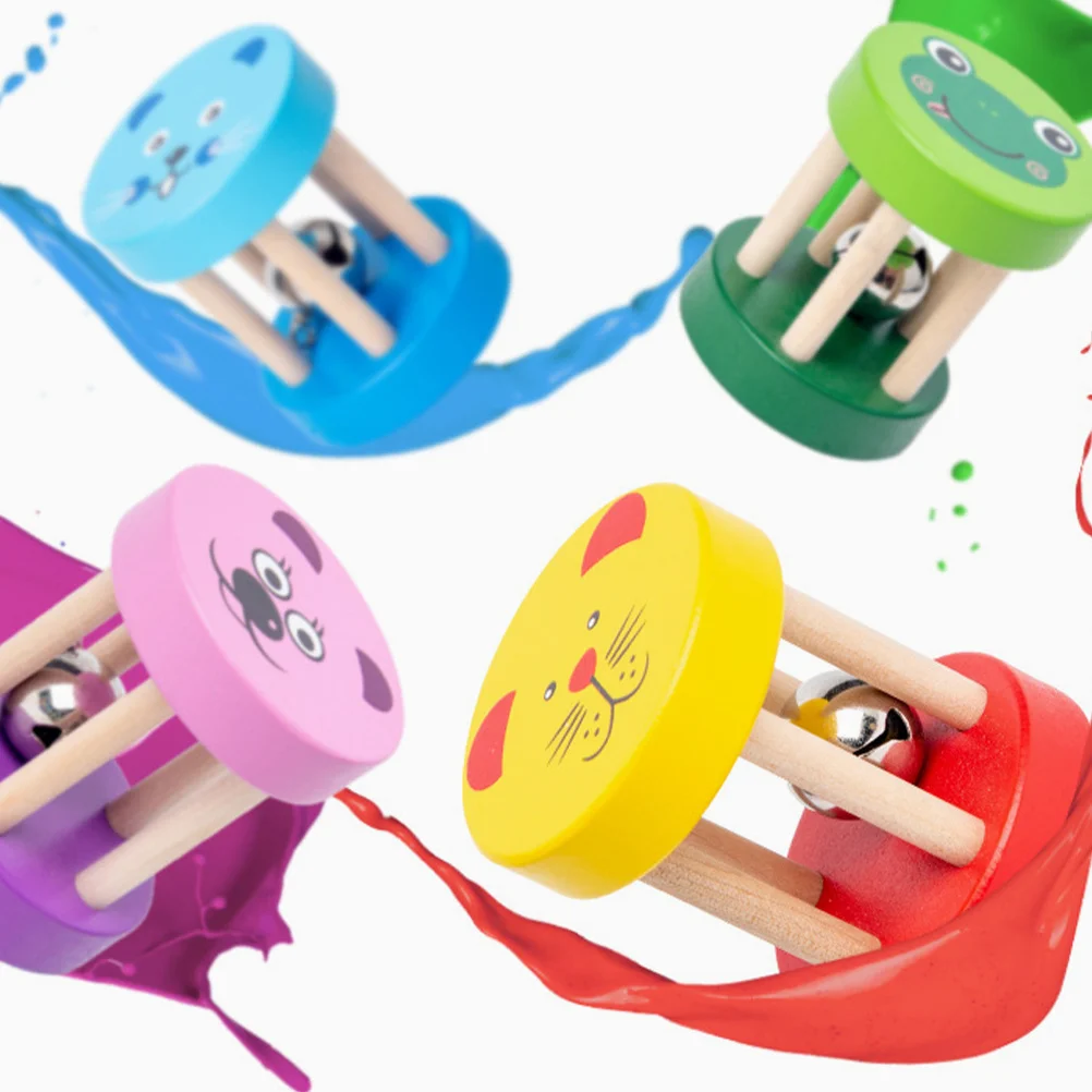 2 szt. Dzwoneczki do rąk dla dzieci, zabawne grzechotki, kolorowe, edukacyjne, bezpieczne, nietoksyczne, przyciągające uwagę, stymulujące wyobraźnię.