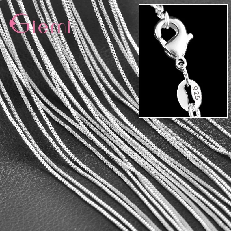 40-75cm 925 Sterling Silver  New Arrivals 5 PCS/Lot Mulitple Chain Necklace For Women Men Pretty Good Fashion Model Option