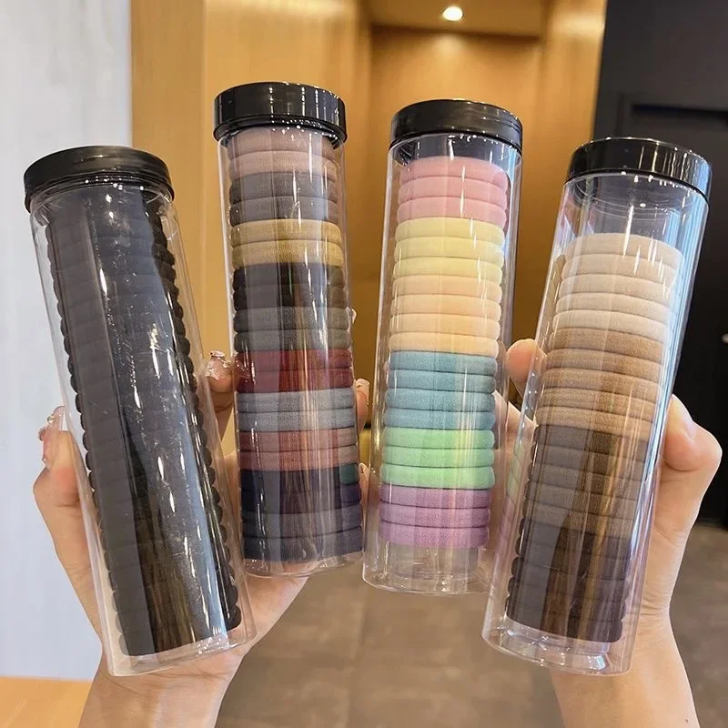 

20PCs High Elasticity Headband, Simple and Elegant Ponytail Leather Cover, Rubber Band, Hair Loop Headwear, Tie Hair Band.