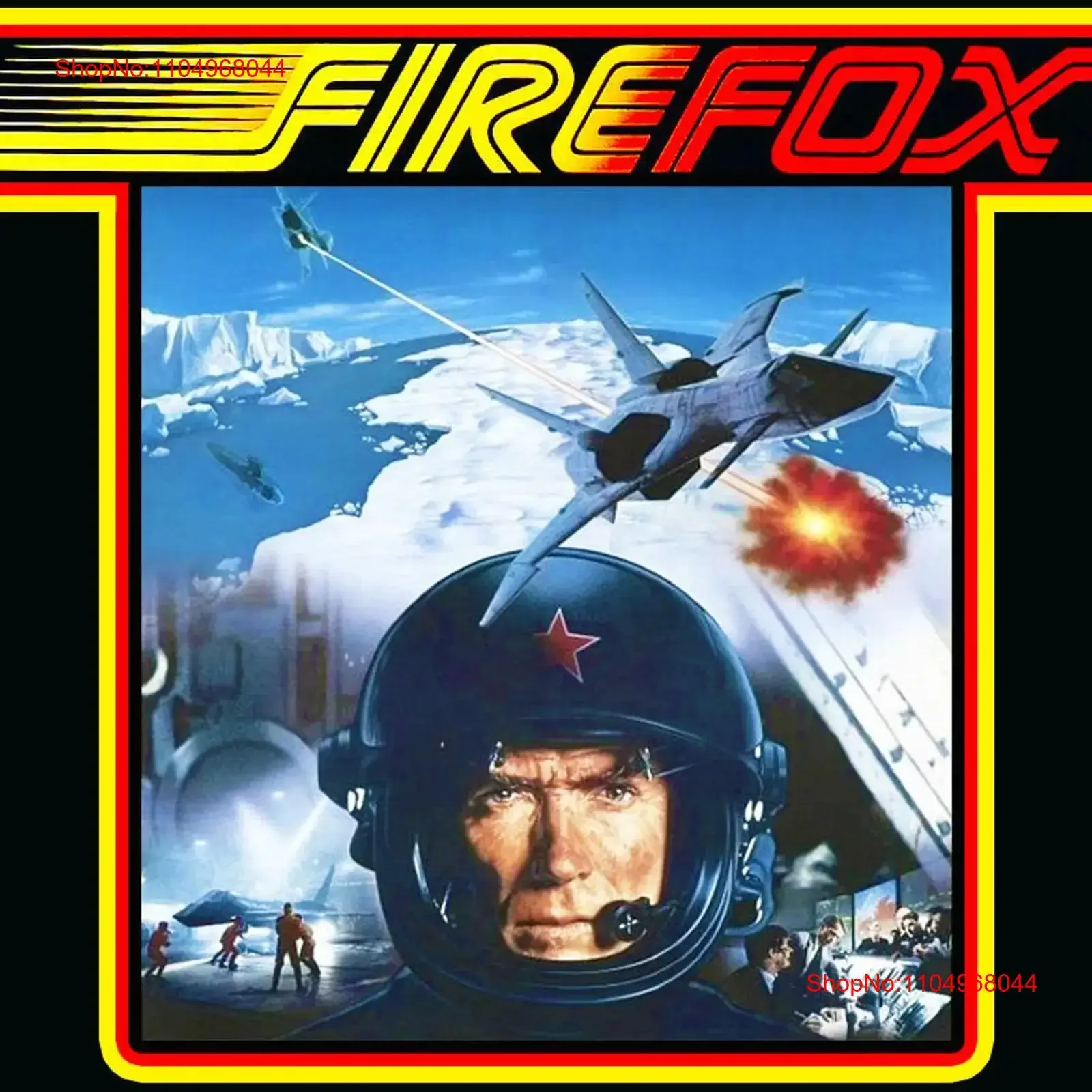 تي شيرت Eastwood Firefox Vintage Image تي شيرت عتيق مغسول أنيق ممتد للجنسين قليلاً للارتداء اليومي