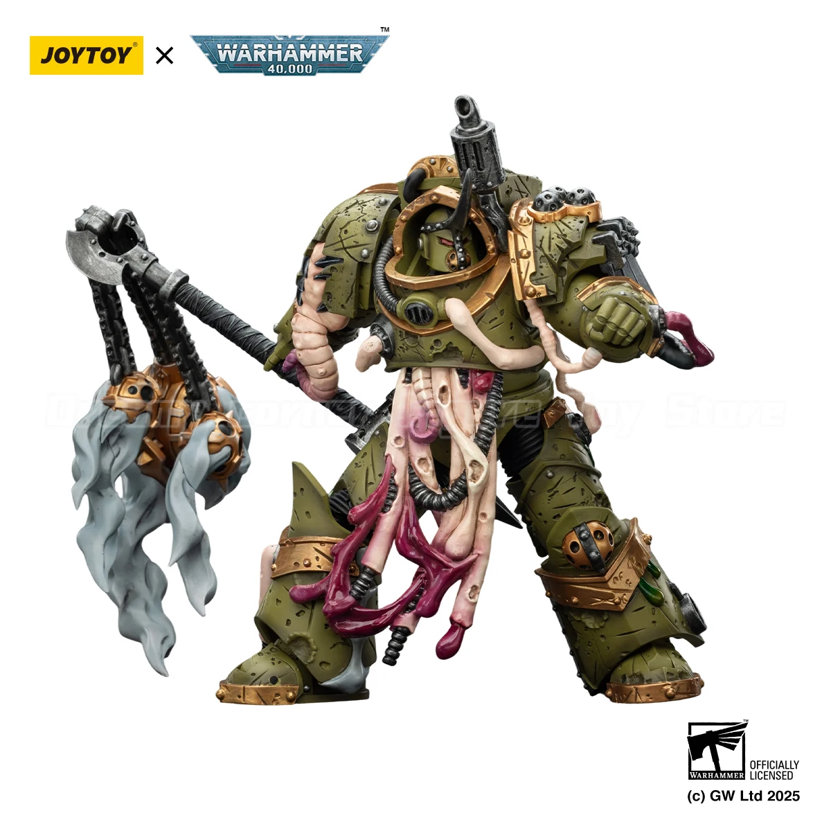 

В наличии: JOYTOY Warhammer 40K Death Guard Blightlord Terminator 2 с фигуркой Терминатора-Повелителя Коррозии, масштаб 1/18