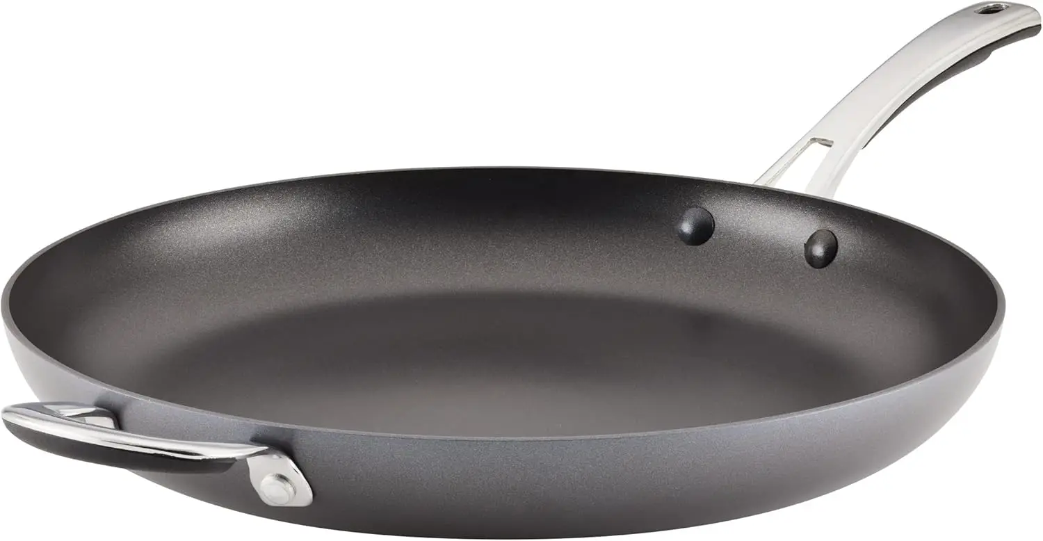 

Cook + Create Hard Anodized Nonstick Frying Pan/Skillet with Helper Handle, 14 Inch - Black