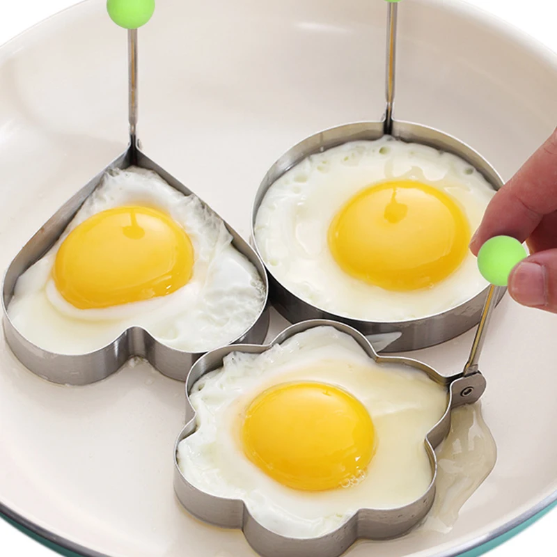 Breakfast Stainless Steel Heart-Shaped Omelette Mold Lunch Bento Poached Egg Timer Creative Children\'S Breakfast Omelette Molds