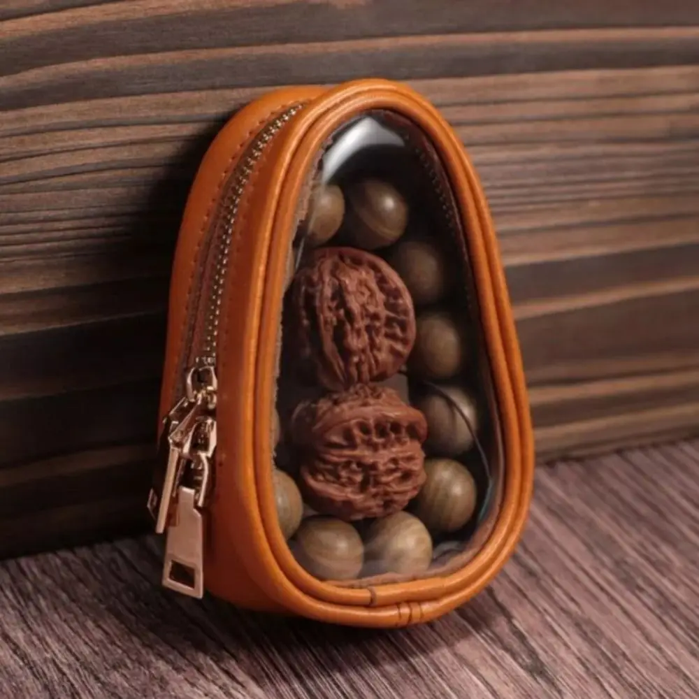 

Портативная сумка для украшений из кожи с прозрачным дизайном, стильная, для хранения и путешествий, компактная, в ретро-стиле