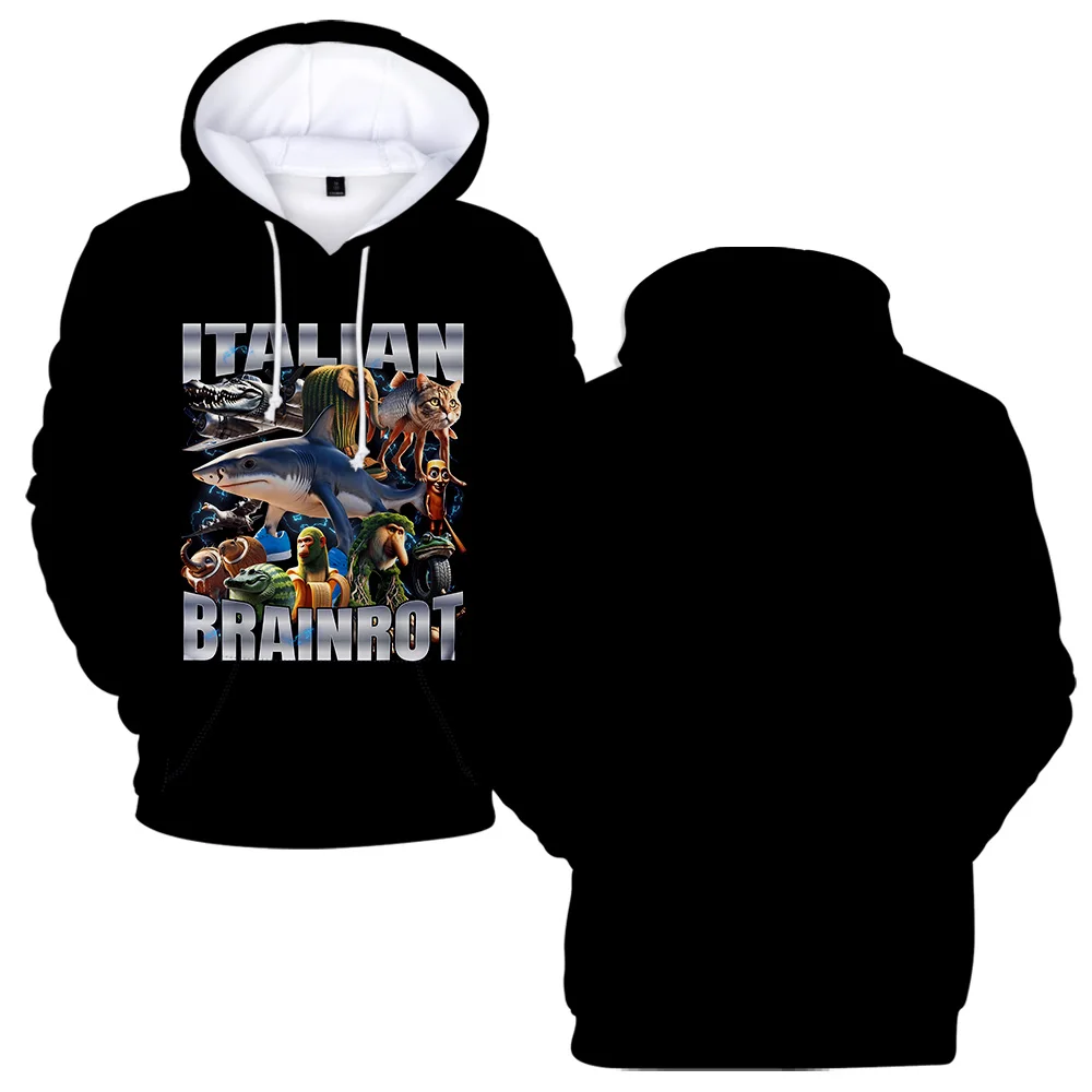 

Italian Brainrot 3D Print Oversized Women/Men Hoodie Sweatshirt Boys Girls Kids Y2K Streetwear Hip Hop Pullover Hooded Jacket