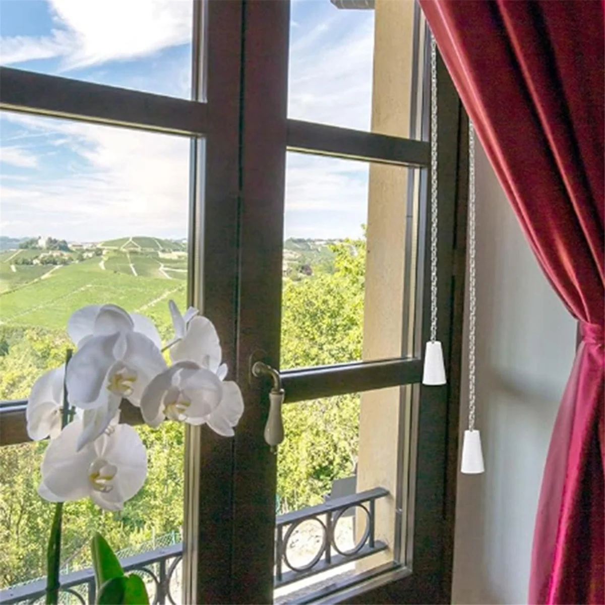 Nuovo 20PCS Manopole per cavo di trazione cieco Supporto per cavo cieco bianco Pendenti per cavo di trazione bianco Pendente per cavo di trazione cieco per finestra con estremità verso il basso