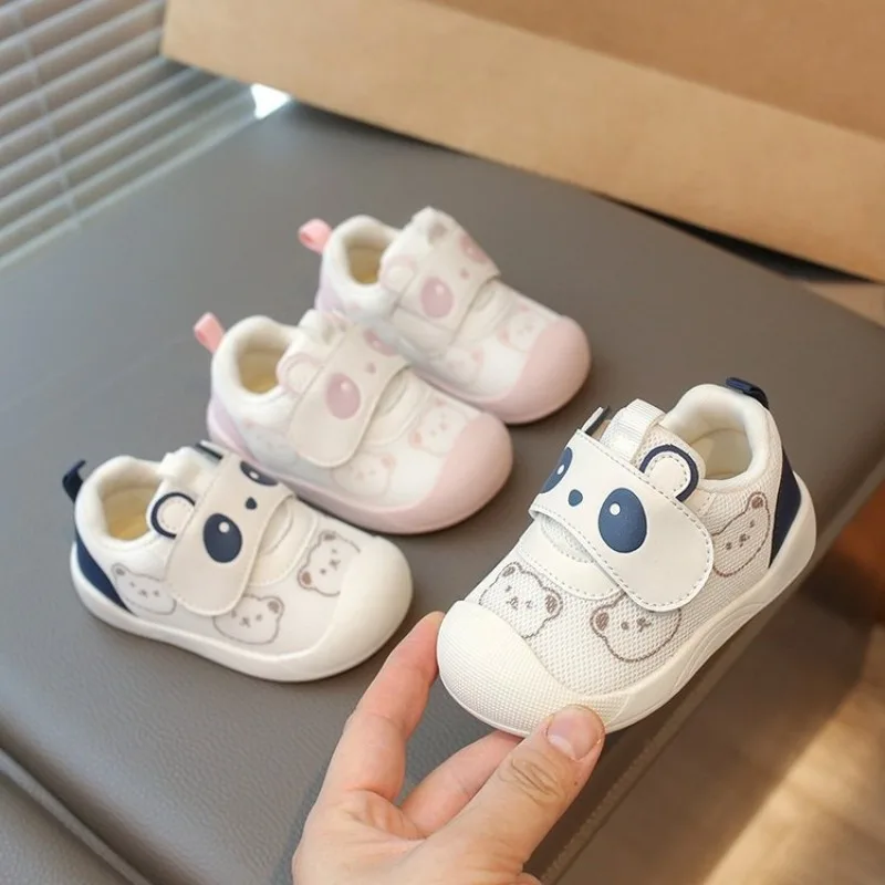 2026 Fashion Toddler Shoes For Baby PU Leather Infant Girl's Sneakers Soft-soled Ergonomics Newborn Boy's Sport Shoes First Step