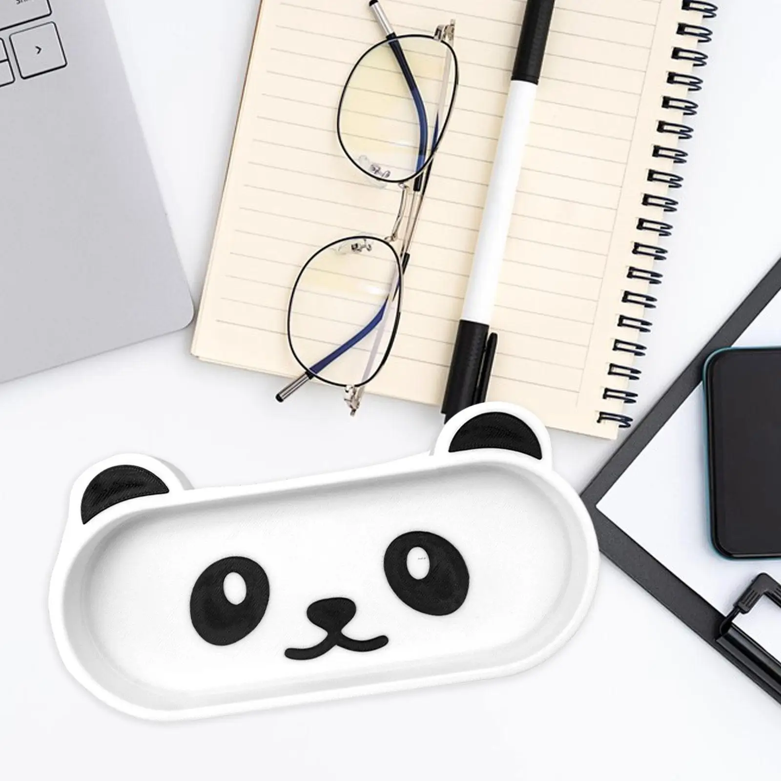 

Держатель для очков с пандой для женщин, мультяшное ожерелье, браслет, кольцо, серьги, лоток для дисплея для комода, стола, столешницы, спальни, путешествий