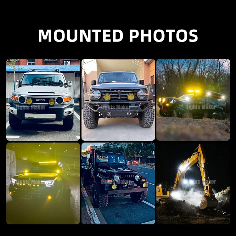 أحدث تصميم للطرق الوعرة الخفيفة IP69K 11 بوصة 21 بوصة 31 بوصة 41 بوصة شاحنة العمل LED ضوء بار مع DRL أصفر/أبيض #6