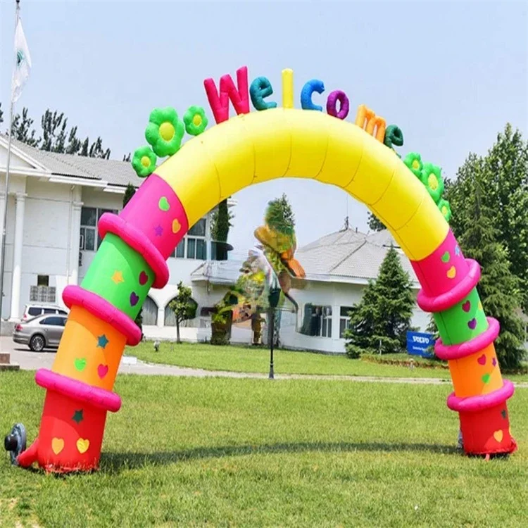 Advertise Equipment For Outdoor Race Sport Party Various Inflatable Halloween Arch Welcome Led