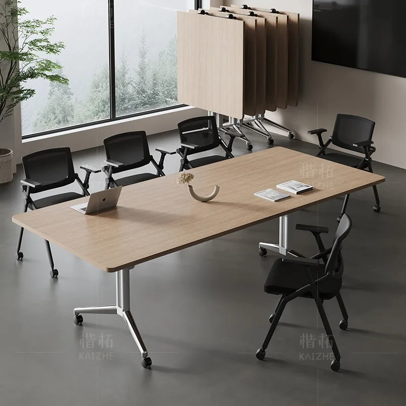 foldable-live-stream-table-training-table-conference-table-splicing-combination-mobile-telescopic-folding-conference-and-c