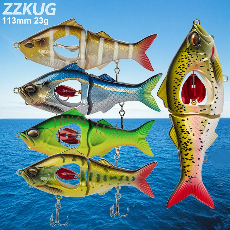 

ZZKUG 5pcs 113mm 23g Slow Sinking Bait Fishing Lure Artificial Fishing Long-range Throwing Hard Propeller Crankbait Accessories