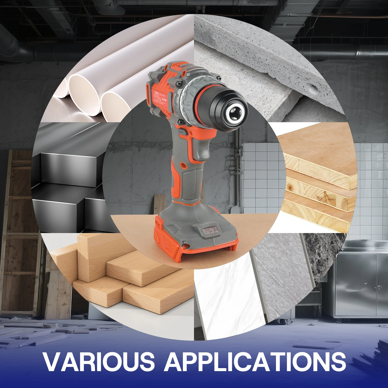 20v cordless drill 20+1 Torque Setting with Battery and Charger, 2 Variable Speed, Built-In LED, Versatile Drills for Electric D