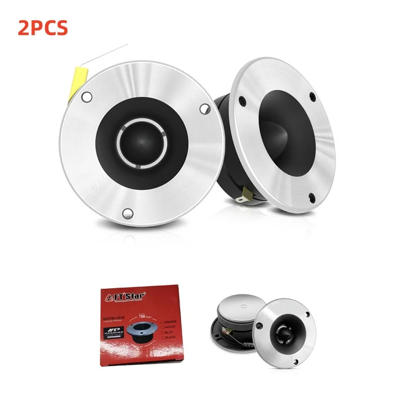 2pcs 4Inch 150W Max. Titanium Bullet Tweeter with Capacitor Modified Vehicle Tweeter Sound Auto Music Stereo Loud Car Speakers