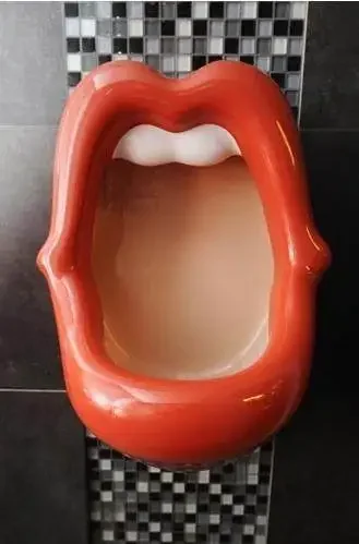 AA creative alternative personality beauty red lips human mouth urinal potty can be customized with a unique urinal urinal