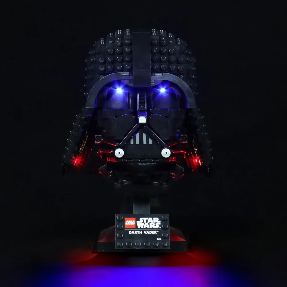 Kit d'éclairage LED DIY pour casque LEGO 75304 Darth Vader (lumière LED uniquement, sans modèle de blocs)