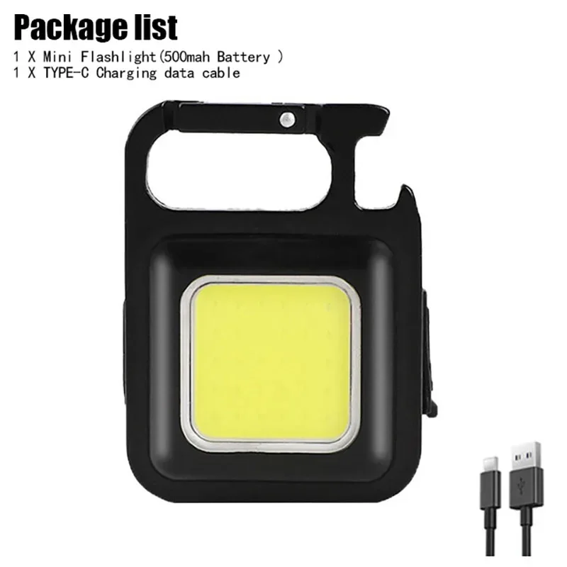 1-10 stks USB Oplaadbare COB LED Zaklamp Magnetische Werklamp Haak Zaklamp Draagbare Lantaarn Inspectie Camping Auto Reparatie Lamp