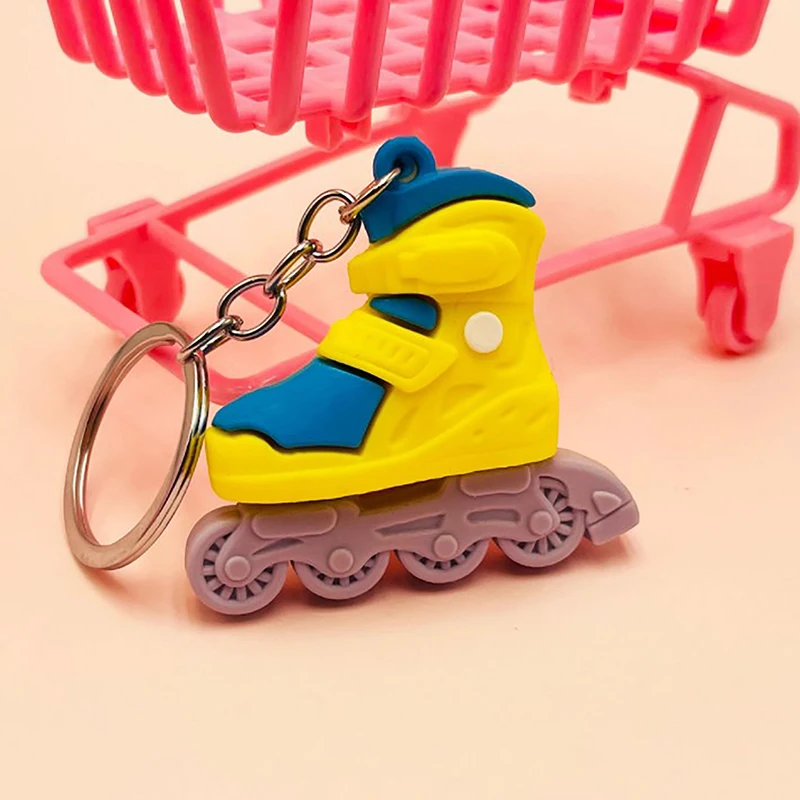 1PC Cartoon Roller Skates Shoes Keychain DIY Jewelry for Men Boy Grils Souvenir Party Gifts